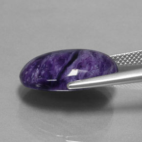 Charoite Viola naturale da 9.57 ct, Taglio ovale, Opaco