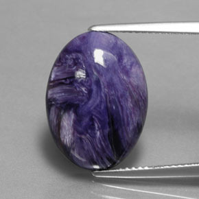 Caroite naturale viola da 9,17 ct, taglio ovale, opaco