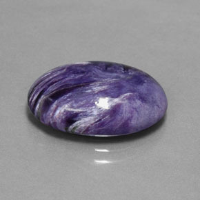 Caroite naturale viola da 9,17 ct, taglio ovale, opaco