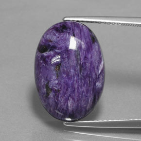 Caroite naturale viola da 11,27 ct, taglio ovale, opaco