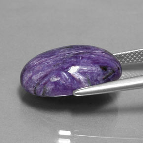 Caroite naturale viola da 11,27 ct, taglio ovale, opaco