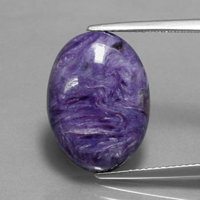 Charoite Viola naturale da 9.62 ct, Taglio ovale, Opaco