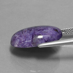 Charoite Viola naturale da 9.62 ct, Taglio ovale, Opaco