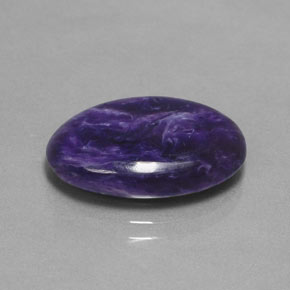 Caroite naturale viola da 7,75 ct, taglio ovale, opaco