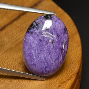 Caroite naturale viola da 9,17 ct, taglio ovale, opaco