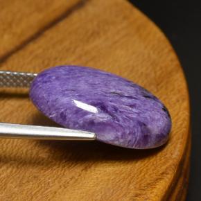 Caroite naturale viola da 9,17 ct, taglio ovale, opaco