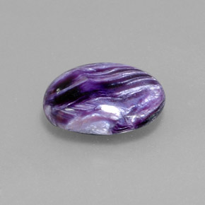 Charoite Viola naturale da 5.22 ct, Taglio ovale, Opaco