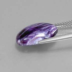Charoite Viola naturale da 5.22 ct, Taglio ovale, Opaco