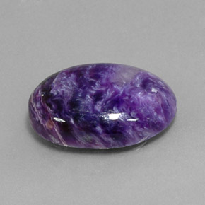 Caroite viola naturale da 8,41 ct, taglio ovale, opaco