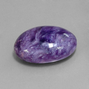 Caroite naturale viola da 9,57 ct, taglio ovale, opaco