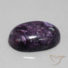 Charoite Viola medio-scuro naturale da 35.08 ct, Ovale, Opaco