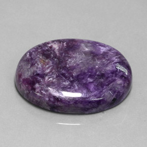 Charoite Viola medio-scuro naturale da 36.50 ct, Taglio ovale, Opaco