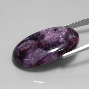 Charoite Viola naturale da 40.63 ct, Taglio ovale, Opaco