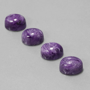 Gemme di Charoite Viola naturale da  ct, Taglio ovale, Opaco