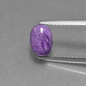 Charoite Viola naturale da 1.50 ct, Taglio ovale, Opaco