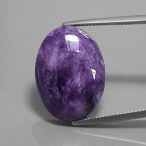 Charoite Viola naturale da 16.85 ct, Taglio ovale, Opaco
