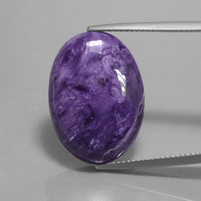 Caroite naturale viola da 14,42 ct, taglio ovale, opaco
