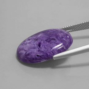 Caroite naturale viola da 14,42 ct, taglio ovale, opaco