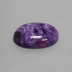 Charoite Viola naturale da 17.94 ct, Taglio ovale, Opaco