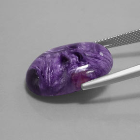 Charoite Viola naturale da 17.94 ct, Taglio ovale, Opaco