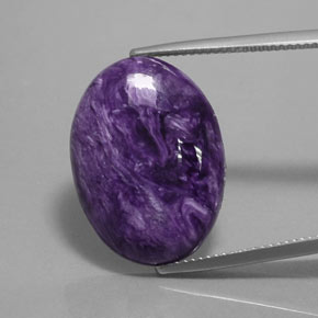 Charoite Viola naturale da 13.10 ct, Taglio ovale, Opaco