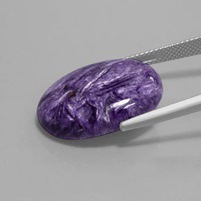 Caroite naturale viola da 15,17 ct, taglio ovale, opaco