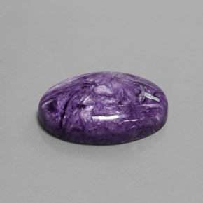 Caroite viola naturale da 16,35 ct, taglio ovale, opaco