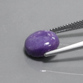 Caroite naturale viola da 3,11 ct, taglio rotondo, opaco