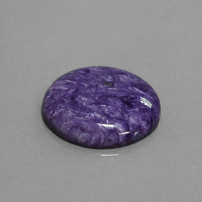 Caroite naturale viola da 7,06 ct, taglio rotondo, opaco