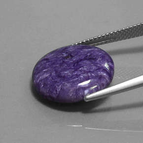 Caroite naturale viola da 7,06 ct, taglio rotondo, opaco