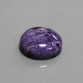 Charoite Viola naturale da 8.60 ct, Taglio rotondo, Opaco