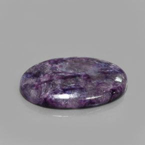 Charoite Viola medio-scuro naturale da 29.43 ct, Taglio ovale, Opaco