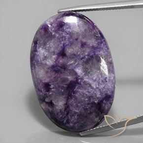 Charoite Viola Viola naturale da 33.89 ct, Taglio ovale, Opaco