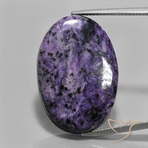 Charoite Viola scuro naturale da 32.45 ct, Taglio ovale, Opaco