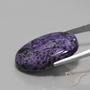 Charoite Viola scuro naturale da 32.45 ct, Taglio ovale, Opaco