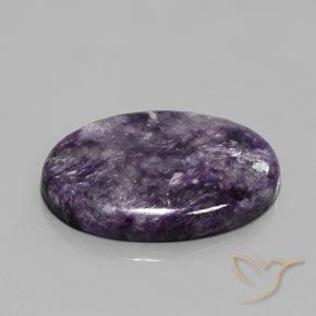 Charoite Viola Viola naturale da 29.50 ct, Taglio ovale, Opaco