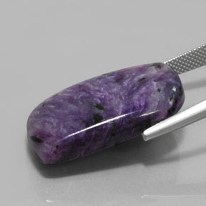 Caroite naturale viola da 29,51 ct, forma fantasia, opaco
