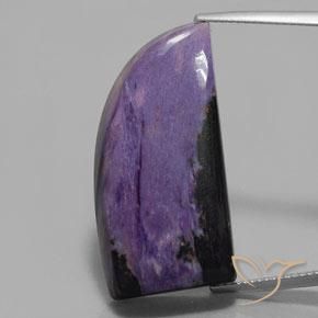 29.81ct Naturale Viola scuro Charoite, Taglio a fantasia, Opaco