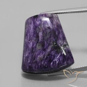 32.77ct Naturale Viola scuro Charoite, Taglio a fantasia, Opaco