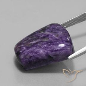 Charoite Viola scuro naturale da 32.77 ct, Taglio a fantasia, Opaco