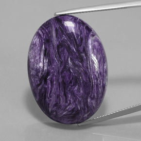 Charoite Viola naturale da 36.74 ct, Taglio ovale, Opaco