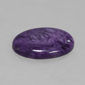 Caroite naturale viola da 28,06 ct, taglio ovale, opaco