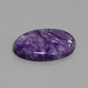 Caroite naturale viola da 28,09 ct, taglio ovale, opaco
