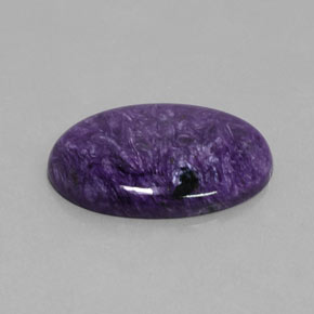 Caroite viola naturale da 28,54 ct, taglio ovale, opaco