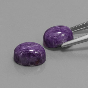 Caroite naturale viola da  ct, taglio ovale, opaco