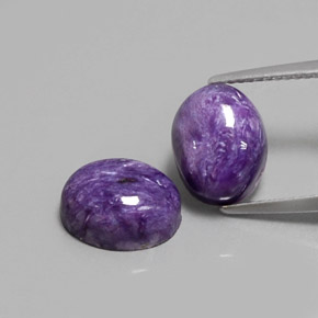 Caroite naturale viola da  ct, taglio ovale, opaco