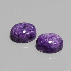 Caroite naturale viola da  ct, taglio ovale, opaco
