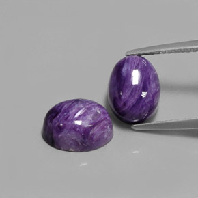 Caroite naturale viola da  ct, taglio ovale, opaco