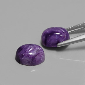 Caroite naturale viola da  ct, taglio ovale, opaco