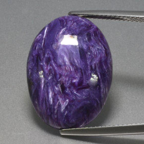 Charoite Viola naturale da 14.32 ct, Taglio ovale, Opaco